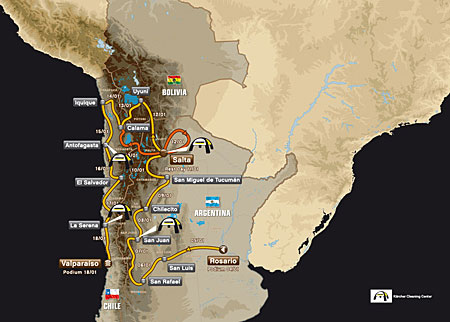 Dakar 2014: Route