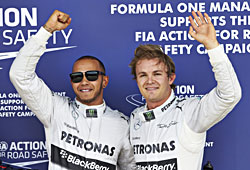 GP Großbritannien - Lewis Hamilton (l.) und Nico Rosberg