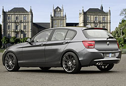 Hartge veredelter BMW 1er in der seitlichen Rückansicht
