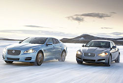 Jaguar XF und XJ bei Allradtests in Schweden