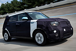 Kia Soul EV - getarnt auf Testfahrt