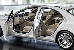 Mercedes S 500 lang - Modell von Norev in 1:18 - Einblick in Innenraum
