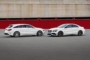 Mercedes CLA Shooting Brake (links) und CLA Coupé
