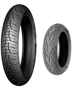 Michelin Pilot Road 4 - Vorder- und Hinterreifen (v. l. n. r.)