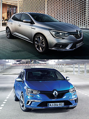 Renault Mégane und Renault Mégane GT (u.)