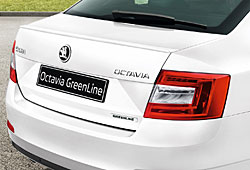 Skoda Octavia Limousine - Heckansicht mit Greenline-Schriftzug