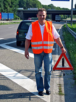 In Deutschland gilt die Warnwestenpflicht