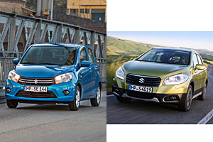 Suzuki Celerio (l.) und SX4 S-Cross (r.)^