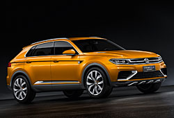 VW Cross Blue Coupe Studie - seitliche Frontansicht