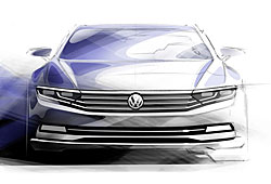 VW Passat - Frontansicht - Zeichnung