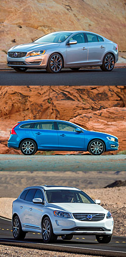 Volvo S60, V60 und XC 60 (v. o. n. u.)
